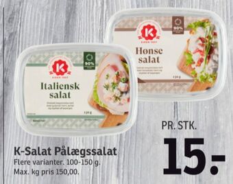 SPAR K-salat hønsesalat tilbud