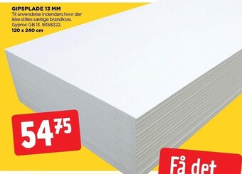 jem & fix Gipsplade tilbud