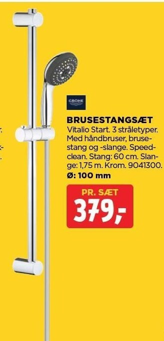 jem & fix Grohe brusestangsæt tilbud