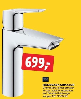 jem & fix Grohe håndvaskarmatur tilbud