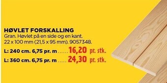 Høvlet forskalling gran