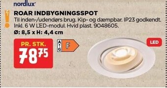 jem & fix Nordlux roar indbygningsspot tilbud