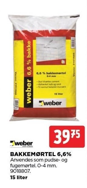 jem & fix Bakkemørtel 6,6% tilbud