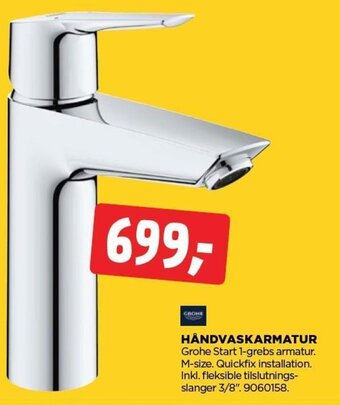 jem & fix HÅNDVASKARMATUR tilbud