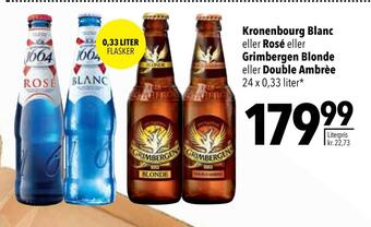 Citti Kronenbourg blanc eller rosé eller grimbergen blonde eller double ambrèe tilbud