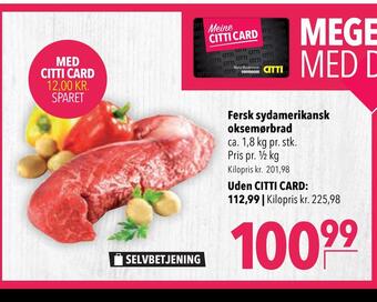 Citti Fersk sydamerikansk oksemørbrad tilbud