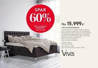 SENG Viva lux elevationsseng tilbud