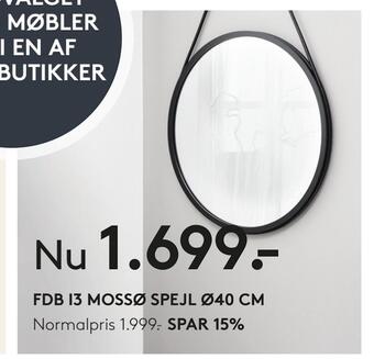 SENG Fdb i3 mossø spejl ø40 cm tilbud