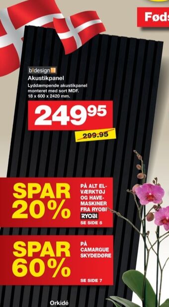 Bauhaus Acupanels akustikpanel tilbud