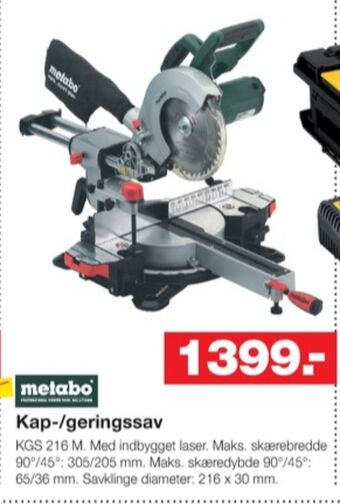 Bauhaus Metabo kap- og geringssav tilbud