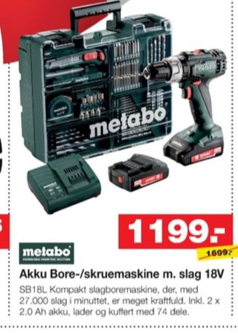 Bauhaus Metabo bore- og skruemaskine tilbud