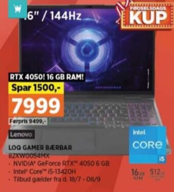 Power Lenovo bærbar pc tilbud
