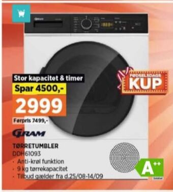Power Gram tørretumbler tilbud