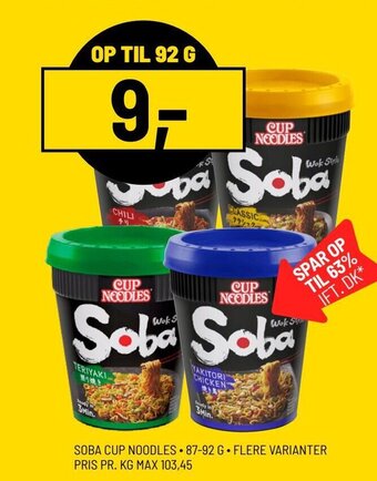 Priss SOBA CUP NOODLES 87-92 G. tilbud