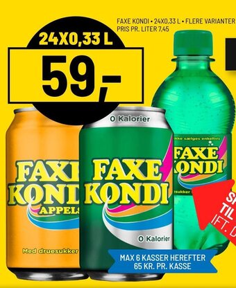 Priss FAXE KONDI 24X0,33 L. tilbud