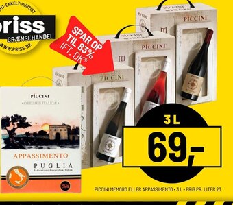 Priss PICCINI MEMORO ELLER APPASSIMENTO 3 L tilbud