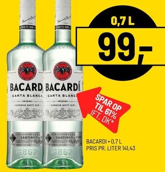 Priss BACARDI 0,7 L tilbud
