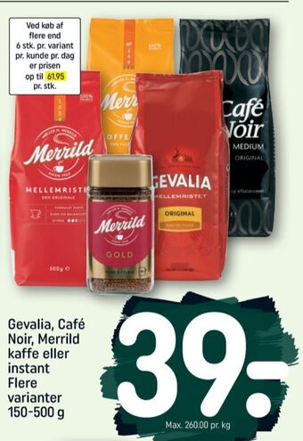 REMA 1000 Mellemristet kaffe formalet tilbud