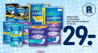 REMA 1000 Tampax tamponer tilbud