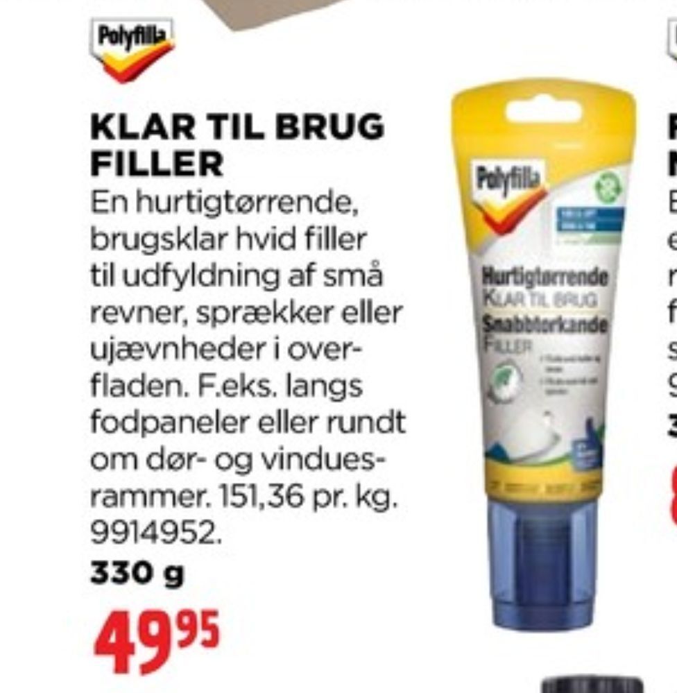 Polyfilla spartelmasse tilbud hos jem & fix