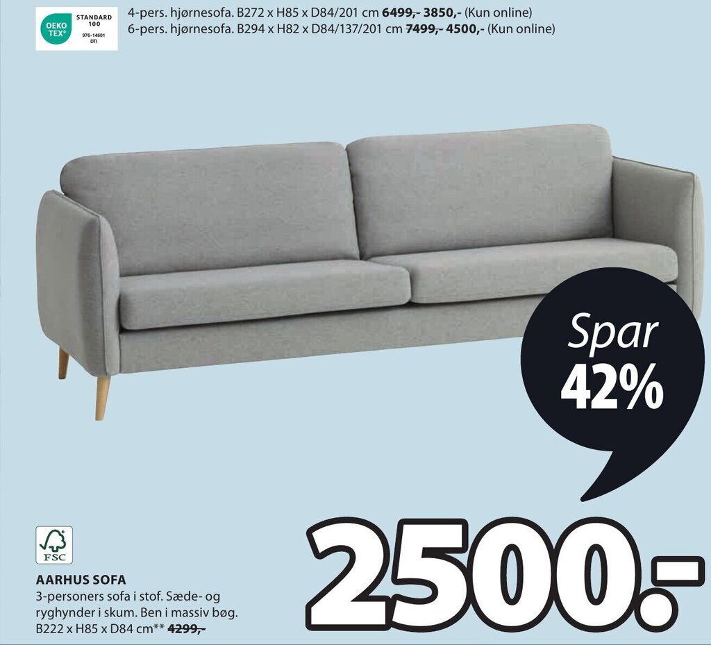 AARHUS SOFA tilbud hos JYSK