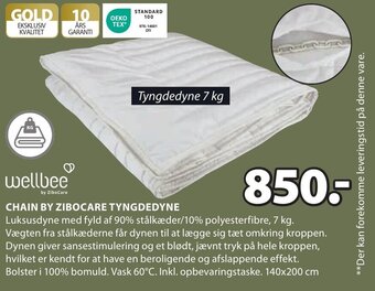 JYSK CHAIN BY ZIBOCARE TYNGDEDYNE tilbud