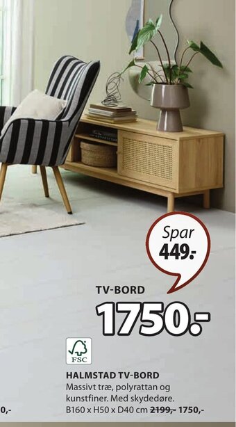 JYSK HALMSTAD TV-BORD tilbud