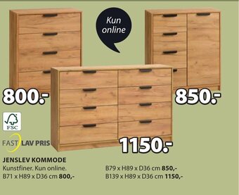 JYSK JENSLEV KOMMODE tilbud
