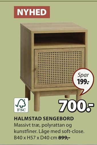 JYSK HALMSTAD SENGEBORD tilbud
