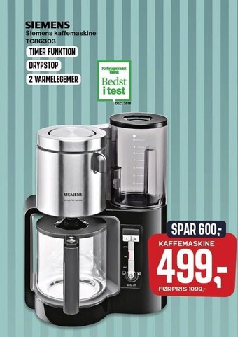 Skousen Siemens kaffemaskine tilbud