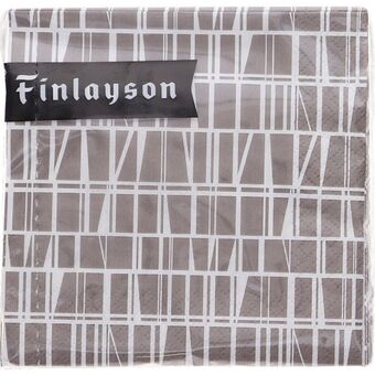 Finlayson | 2 x servietter brun 24 cm. 20stk | nytår > pynt,hjem & rengøring > køkken & hjem