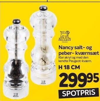 Nancy salt- og peber-kværnsæt