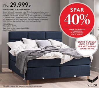 SengeSpecialisten Viking birka kontinentalseng tilbud