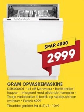 Punkt1 Gram opvaskemaskine tilbud