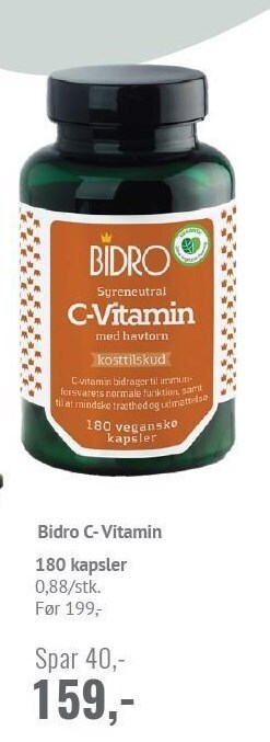Helsam Bidro c-vitamin tilbud