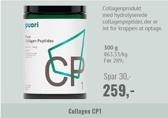 Helsam Puori collagen cp1 tilbud