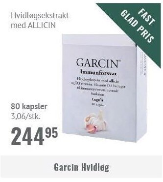 Helsam Garcin hvidløg tilbud