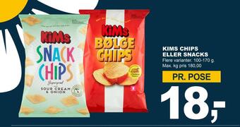 Let-Køb Kims chips eller snacks tilbud