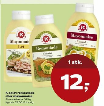 Kvickly K-salat remoulade eller mayonnaise tilbud