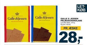 Let-Køb Galle & jessen pålægschokolade tilbud