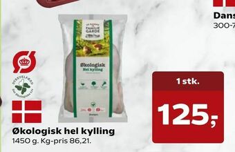 Kvickly Økologisk hel kylling tilbud