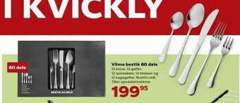 Kvickly Vilma bestik 60 dele tilbud