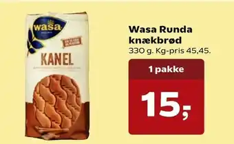 Kvickly Wasa Runda knækbrød tilbud