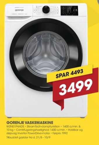 Punkt1 Gorenje vaskemaskine tilbud
