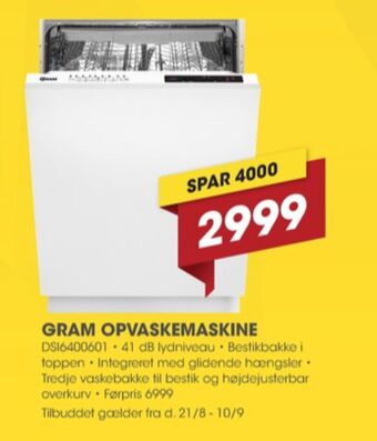 Punkt1 Gram opvaskemaskine tilbud