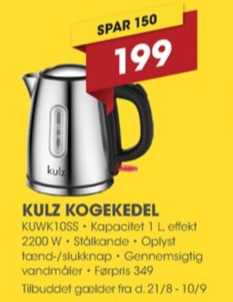 Punkt1 Kulz elkedel tilbud