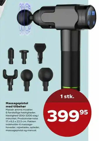 Kvickly Massagepistol med tilbehør tilbud