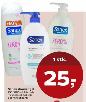 Kvickly Sanex shower gel tilbud