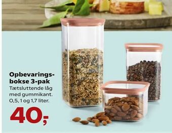 Kvickly Opbevaringsbokse 3-pak tilbud