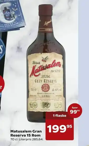 Kvickly Matusalem Gran Reserva 15 Rom tilbud